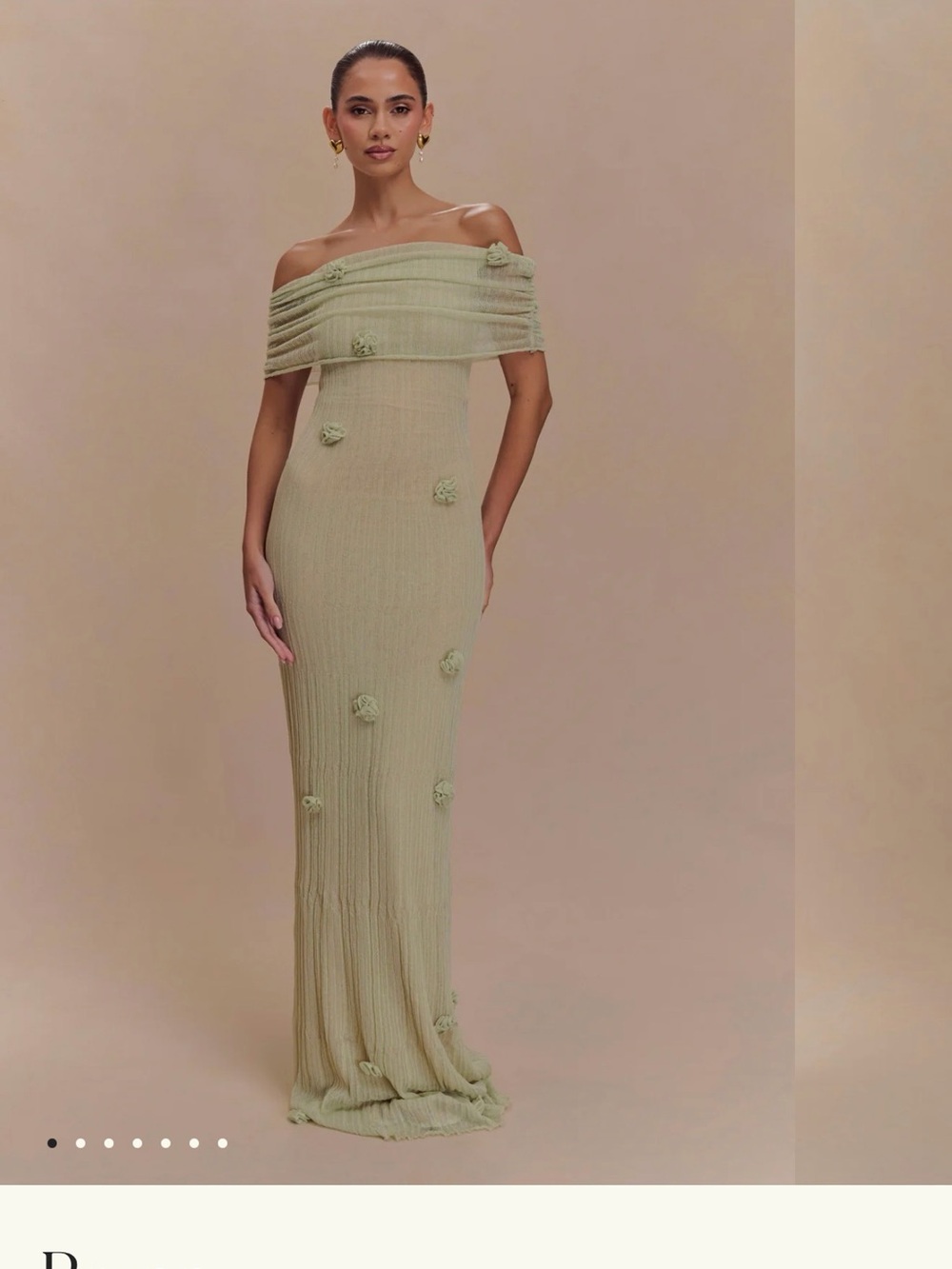 MESHKI Brynn Orchid Knit Maxi Dress - Pastel Green
